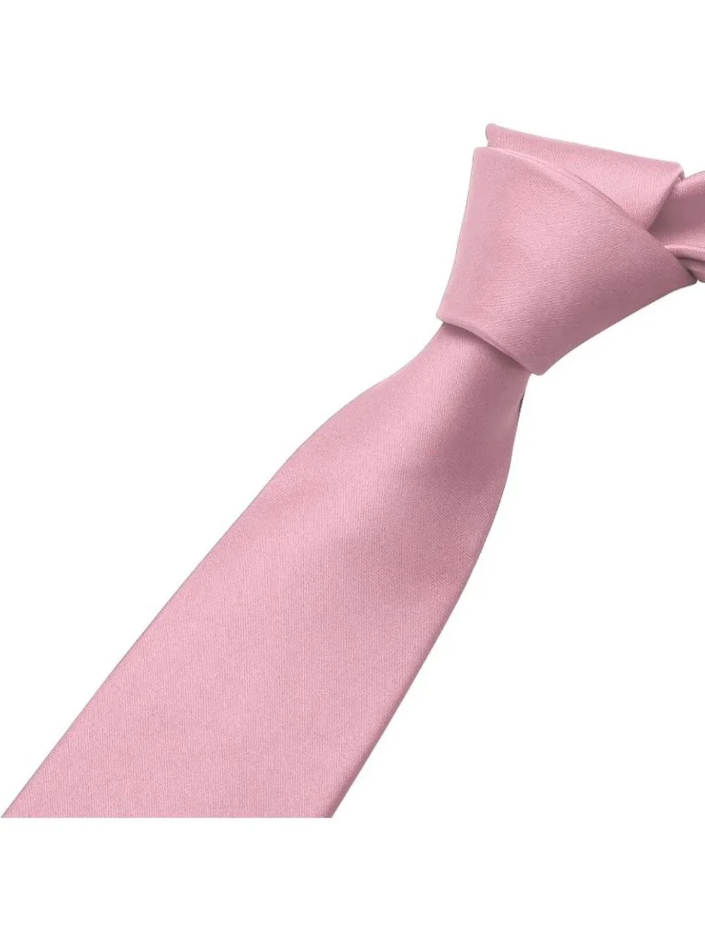 Men Blush Pink Solid Microfiber Plain Formal Silk Necktie For Business Dress Tie